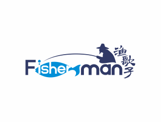 何嘉健的漁歌子 Fisherman釣魚漁具商標logo設計