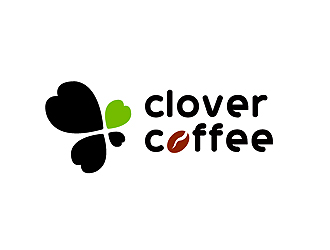 秦曉東的clover coffeelogo設(shè)計