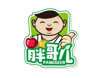 黃安悅的胖哥兒人物卡通logo設(shè)計logo設(shè)計