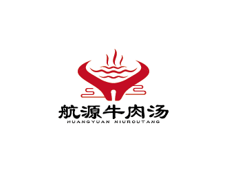 王濤的航源牛肉湯人物卡通標(biāo)志設(shè)計logo設(shè)計