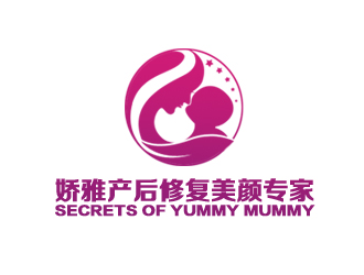 余亮亮的嬌雅產(chǎn)后修復(fù)美顏專家secrets of yummy mummylogo設(shè)計(jì)