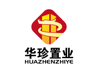 張俊的中國紅印章房地產標志logo設計