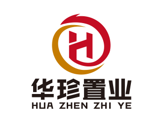 向正軍的中國紅印章房地產標志logo設計