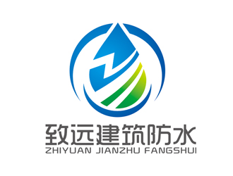 趙鵬的建筑防水工程單色logologo設(shè)計(jì)