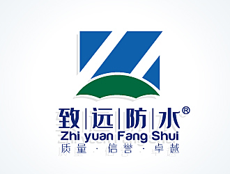 黎明鋒的建筑防水工程單色logologo設(shè)計