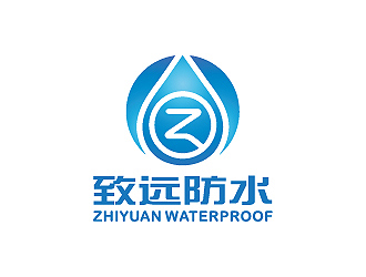 彭波的建筑防水工程單色logologo設計