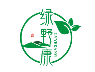 李杰的綠野康logo設(shè)計