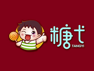 鐘炬的糖弋液態(tài)糖漿卡通人物logo設計