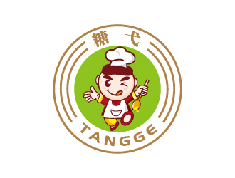 張俊的糖弋液態(tài)糖漿卡通人物logo設計