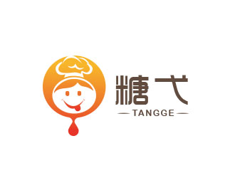 朱紅娟的糖弋液態(tài)糖漿卡通人物logo設計