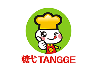 勞志飛的糖弋液態(tài)糖漿卡通人物logo設計