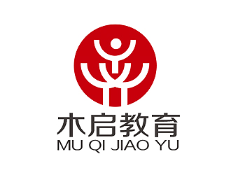 盛銘的木啟教育logo設計logo設計