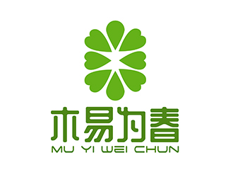 潘樂的“木易為春”鮮花店logo設(shè)計(jì)