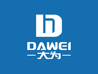 彭波的DaWei字母LOGO設(shè)計，酷炫簡潔，有力量感l(wèi)ogo設(shè)計