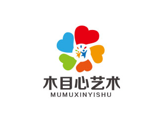 朱紅娟的木目心藝術教育logo設計