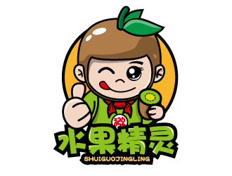 連杰的水果精靈logo設(shè)計