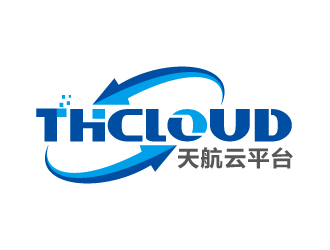 連杰的THCLOUD   天航云平臺(tái)logo設(shè)計(jì)