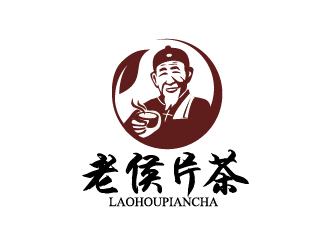 老侯片茶商標設計logo設計