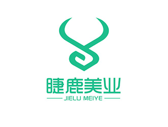 吳曉偉的睫鹿美業(yè)美容服務(wù)logo設(shè)計(jì)