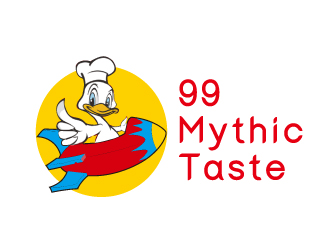 宋從堯的99 Mythic Taste（一只開飛機(jī)/火箭的鴨子）logo設(shè)計