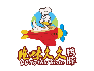 孫金澤的99 Mythic Taste（一只開飛機(jī)/火箭的鴨子）logo設(shè)計(jì)