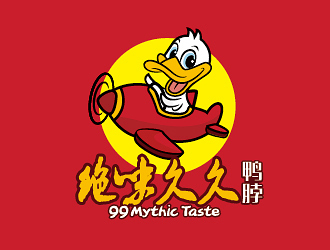 趙軍的99 Mythic Taste（一只開飛機(jī)/火箭的鴨子）logo設(shè)計