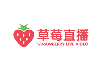 吳曉偉的草莓直播APP電商logo設計logo設計