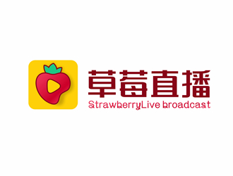 唐國強的草莓直播APP電商logo設計logo設計