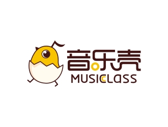 曾翼的音樂殼在線音樂教育logologo設計