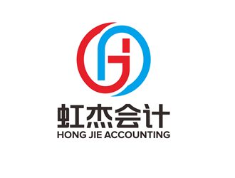 唐國強的虹杰會計logo設計