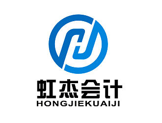 李杰的虹杰會計logo設計