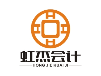 李泉輝的虹杰會計logo設(shè)計