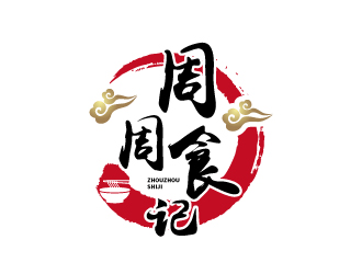 張俊的周周食記食品LOGOlogo設(shè)計