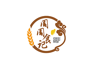 秦曉東的周周食記食品LOGOlogo設(shè)計(jì)