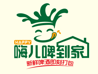 向正軍的嗨兒啤到家店鋪logo設(shè)計logo設(shè)計