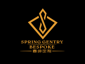 李杰的中文：春紳定制 英文：spring gentry bespokelogo設(shè)計(jì)