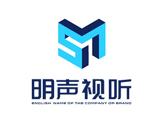 鐘炬的明聲視聽logo設(shè)計