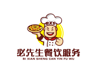 周金進(jìn)的必先生餐飲人物卡通logo設(shè)計(jì)logo設(shè)計(jì)