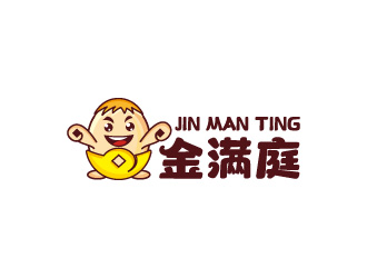 周金進(jìn)的金滿庭休閑食品卡通logo設(shè)計(jì)logo設(shè)計(jì)