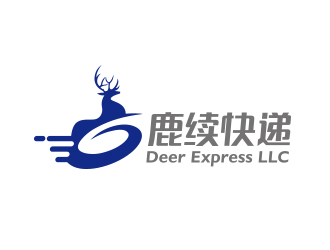 黃安悅的英文：Deer Express LLC, 中文：鹿續(xù)快遞logo設計