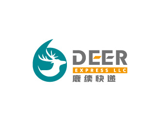 周金進的英文：Deer Express LLC, 中文：鹿續(xù)快遞logo設(shè)計