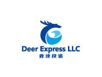 周金進的英文：Deer Express LLC, 中文：鹿續(xù)快遞logo設(shè)計