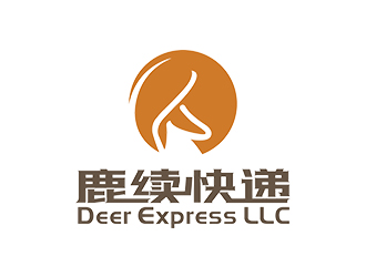 鄭錦尚的英文：Deer Express LLC, 中文：鹿續(xù)快遞logo設(shè)計