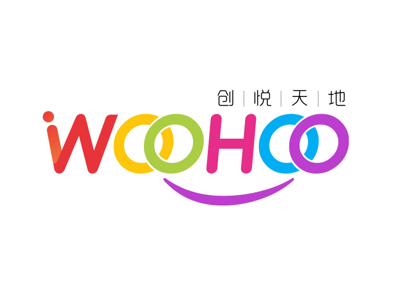 中文名：創(chuàng)悅天地    ；  英文名：WOOHOOlogo設(shè)計(jì)