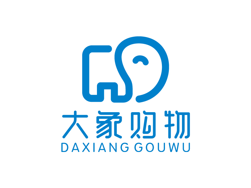 葉美寶的大象購物logo設(shè)計