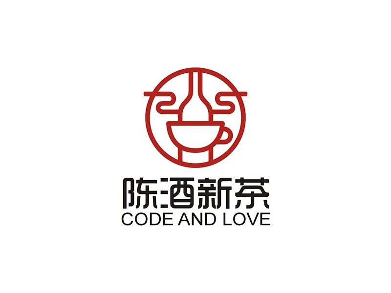 周都響的陳酒新茶logo設(shè)計(jì)