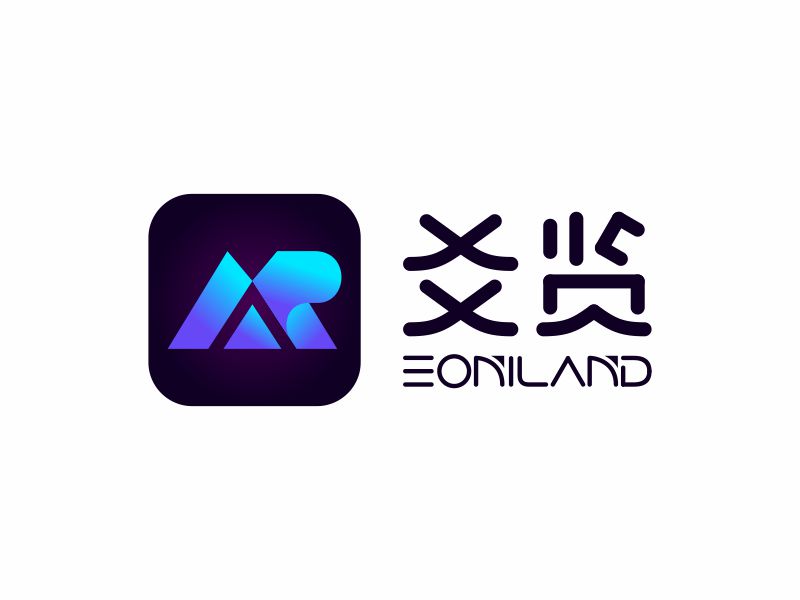 何嘉健的爻覽    EONILANDlogo設計