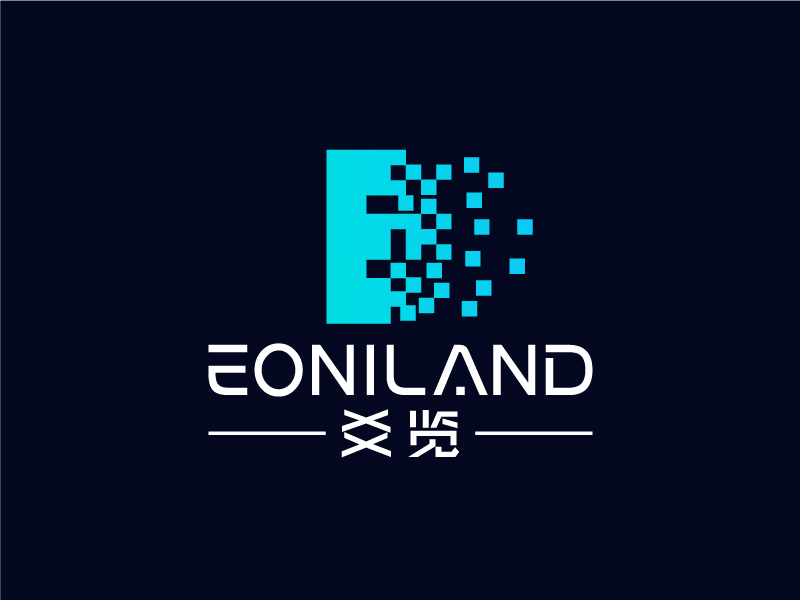 葉美寶的爻覽    EONILANDlogo設計