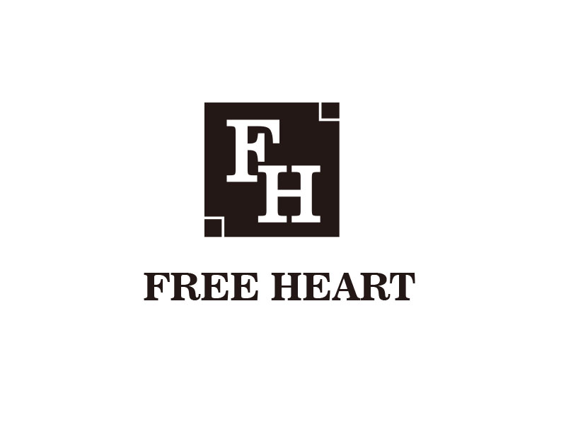 朱紅娟的中文：自由的心     英文：Free heartlogo設(shè)計(jì)