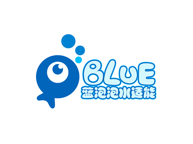 李勝利的藍泡泡水適能logo設(shè)計